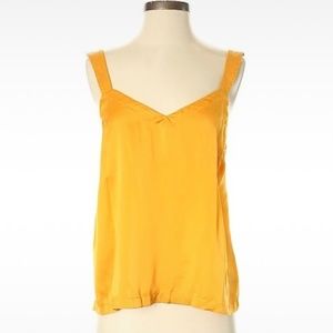 Anthropologie x Floreat Yellow Silk Blouse